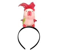 CANNXI Diademas para mujer, bonita diadema de capibara con dibujos animados de animales, para jóvenes y cosplay, elegante tocado para niños y niñas