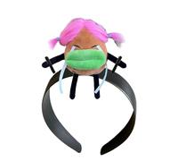 CANNXI Diademas para mujer, bonita diadema de muñeca de dibujos animados, divertida diadema trenzada para el pelo, horquilla perfecta para fiestas, cosplay, tocado de joyería