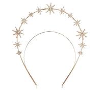 CANNXI Diademas para mujer, diadema de corona de doble capa, hecha a mano, diadema fina para el pelo, accesorios de boda, aleación para mujeres y niñas