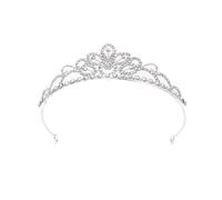 CANNXI Diademas para mujer, elegante accesorio para el pelo de novia, delicada diadema de cristal, coronas de cristal, tiara con incrustaciones de diamantes para bodas y reuniones
