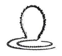 CANNXI Diademas para mujer, elegante diadema con borlas de cristal, diadema de temperamento, cadena larga, joyería para el cabello para bodas, bailes, fiestas
