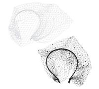 CANNXI Diademas para mujer, juego de 2 diademas de cristal para la cara, elegantes diamantes de imitación, adorno para el pelo, tocado de boda, joyería elegante para fiestas