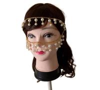 CANNXI Elegante colgante de acrílico hecho a mano, accesorio de diadema de moda, cadena de cabeza de boda, perlas, adorno de joyería para mujer