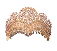 CANNXI Elegante corona de diamantes de imitación para novia, hecha a mano, tocado ajustable, accesorios de boda para mujer