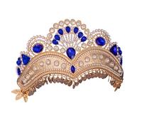 CANNXI Elegante corona de diamantes de imitación para novia, hecha a mano, tocado ajustable, accesorios de boda para mujer