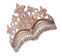 CANNXI Elegante corona de diamantes de imitación para novia, hecha a mano, tocado ajustable, accesorios de boda para mujer