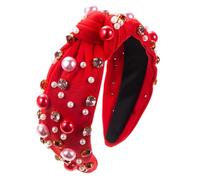 CANNXI Elegante diadema anudada con detalles brillantes, accesorio de moda para fiestas