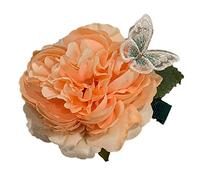 CANNXI Elegante horquilla de metal con clip lateral de flores para el pelo, accesorio para el pelo para mujer, horquilla de fiesta
