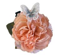 CANNXI Elegante horquilla de metal con clip lateral de flores para el pelo, accesorio para el pelo para mujer, horquilla de fiesta
