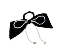 CANNXI Elegante lazo para el pelo con perlas de tela para mujer, cinta para el pelo de gran tamaño, accesorios para el cabello