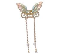 CANNXI Elegante pinza de pelo con borlas de mariposa, accesorio multifuncional para peinados para bodas y fiestas