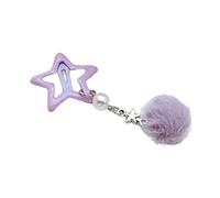 CANNXI Horquilla para el pelo con colgante peludo con decoración de estrellas coloridas para niñas adornos de estilo