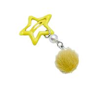 CANNXI Horquilla para el pelo con colgante peludo con decoración de estrellas coloridas para niñas adornos de estilo