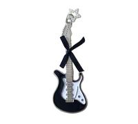 CANNXI Horquilla para el pelo de guitarra con decoración de estrellas, bonitos lazos para el pelo para niñas, adornos retro punk