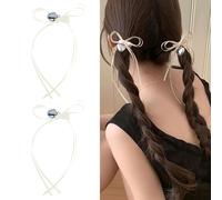 CANNXI Juego de 2 horquillas para el pelo con lazo de corazón dulce para el pelo, cómodas horquillas coloridas para mujeres y niños