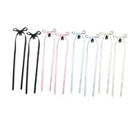 CANNXI Juego de 8 horquillas con lazo para el pelo con lazo largo, elegantes decoraciones de moño, pasadores coloridos para el pelo para niñas