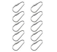 CANNXI Juguete para pájaros, piezas de juguete para loros de pájaros, paquete de 10 ganchos de acero inoxidable, conector de metal duradero y reutilizable para colgar animales pequeños