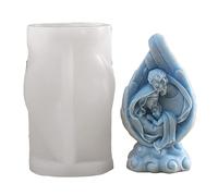 CANNXI Moldes para velas, molde de silicona reutilizable para velas, estatua de belén de la Sagrada Familia, molde de resina epoxi, herramienta de fundición para adorno de yeso