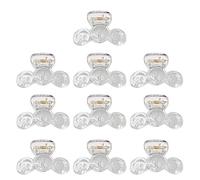 CANNXI Paquete de 10 pinzas de acrílico transparente para el pelo, accesorios para el cabello, pinzas transparentes para el pelo, pasadores de pelo de material acrílico