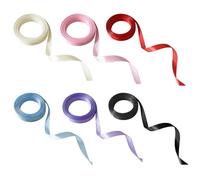 CANNXI Paquete de 6 cintas coloridas y sedosas para el cabello, elegantes cintas de seda para el cabello, diseños únicos de cola de caballo, decoración para el cabello