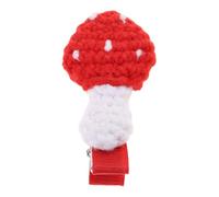 CANNXI Pasadores de pelo hechos a mano con diseño de hongos de ganchillo, decoración única, accesorios para el cabello de moda