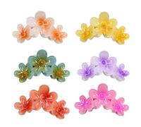 CANNXI Pasadores para el pelo de flores, accesorio único para el pelo, pasadores de pelo grandes, acrílico, horquillas para el pelo
