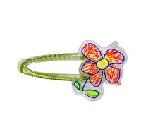 CANNXI Pinza geométrica de dibujos animados para niña con diseño de graffiti y pico de pato, acrílico, accesorios creativos para el cabello
