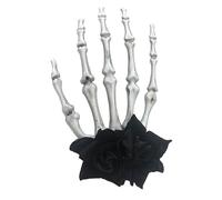 CANNXI Pinza para el pelo con diseño de calavera de inspiración gótica para Halloween, para mujeres y niñas, accesorio único para el cabello