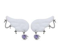 CANNXI Pinza para el pelo con forma de cruz y alas de ángel, accesorio suave y cómodo para niñas y niños