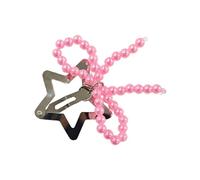 CANNXI Pinza para el pelo con lazo de moda con lazo simple y perlas de imitación, accesorios elegantes para mujeres y niñas