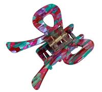 CANNXI Pinza para el pelo para mujeres y niñas, con forma de lazo, pasadores, tocados, acetato, pinza de garra colorida, adorno de resorte