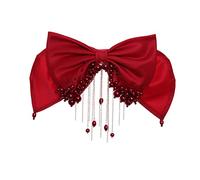 CANNXI Pinzas para el pelo con lazo para boda, maravillosas pinzas para el pelo con lazo francés, estilo vintage con perlas
