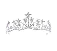 CANNXI Tiara de cristal plateado para mujeres y niñas, tiaras elegantes de princesa para mujer, novia, boda, graduación, cumpleaños, manualidades