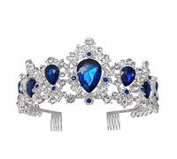 CANNXI Tiara de estilo corona de cristal, diadema de princesa para corona con enredadera para novia, boda, baile de graduación