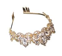 CANNXI Tiara de novia vestido de princesa con peine para el pelo, coronas para mujeres y niñas, corona elegante con peines, boda y baile de graduación