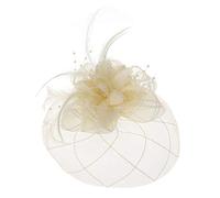 CANNXI Tocado para mujer, pastillero de flores, pastillero con cuentas y plumas, clip para el pelo para boda