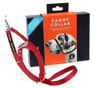 Canny Collar - Collar Antitirones de Cabeza para Perros Que Tiran | Arnés de Entrenamiento Suave y Seguro | Paseos Tranquilos sin Tirones - Rojo - Talla 6