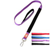 Canny Correa | Correa resistente para perro | Perfecta para perros pequeños, medianos y grandes | Correa con asa, agarre acolchado y clip seguro | Longitud 4 pies, ancho 1 pulgada, morado