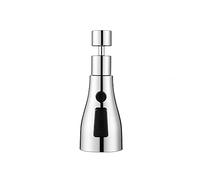 Caño giratorio de 360 ° FM22 M24 Fregadero de cocina Grifo Cabezal de rociador con 3 modos, Caño difusor de extremo de grifo de repuesto, Aireador de boquilla de agua a presión de grifo, G1 / 2, Plata
