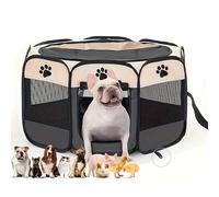 Caño interior para cachorros, recinto para perros, recinto para gatos, conejos y conejos, parque para animales pequeños (gris (S))