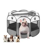 Caño para cachorros plegable, parque para cachorros para interior, parque para perros, portátil, valla para perros, para interior de conejos, gatos, para gatos pequeños, perros, conejos, 114 x 114 x