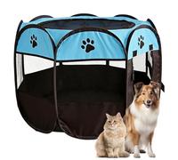 Caño portátil para cachorros, parque para perros para interiores y exteriores, parque plegable para perros y gatos, tela Oxford impermeable, parque para cachorros, gatos, perros, conejos, 74 x 74 x 43