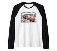 Canoa Paddle Your Own Canoa Retro Outdoor Camiseta Manga Raglan
