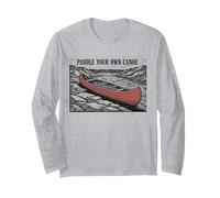 Canoa Paddle Your Own Canoa Retro Outdoor Manga Larga