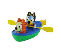 Canoa TOMY Toomies Bluey Pull and Go - La cuerda ayuda a Bluey a remar en el agua - Incluye un vertedor de juguetes de ba o Bingo - Juguetes Blue