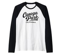 Canoga Park California SFV Retro 818 Valle de San Fernando Camiseta Manga Raglan