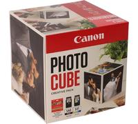 Canon + 13x13 cm Fotopapier 40 Blatt Value Pack negro / varios colores Original PG-540+CL-541 Photo Cube Creative Pack