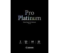 Canon 2768B016 - Papel Fotográfico Superbrillante (A4, 20 Hojas, 300G/M2), Color Negro