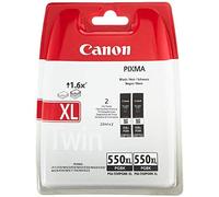 Canon PGI-550PGBK XL Pack de 2 Cartuchos Original Negro