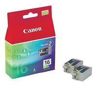 Canon 9818A002 - Cartucho de Tinta, 100 páginas/2.5 ml (Pack de 2), Multicolor
